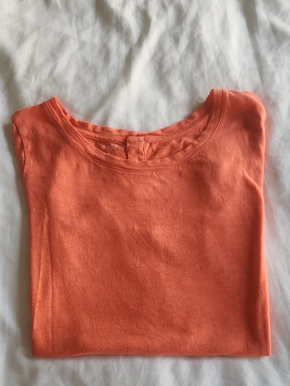 Talbots Womens Short-Sleeve Crewneck Tee - Coral Orange